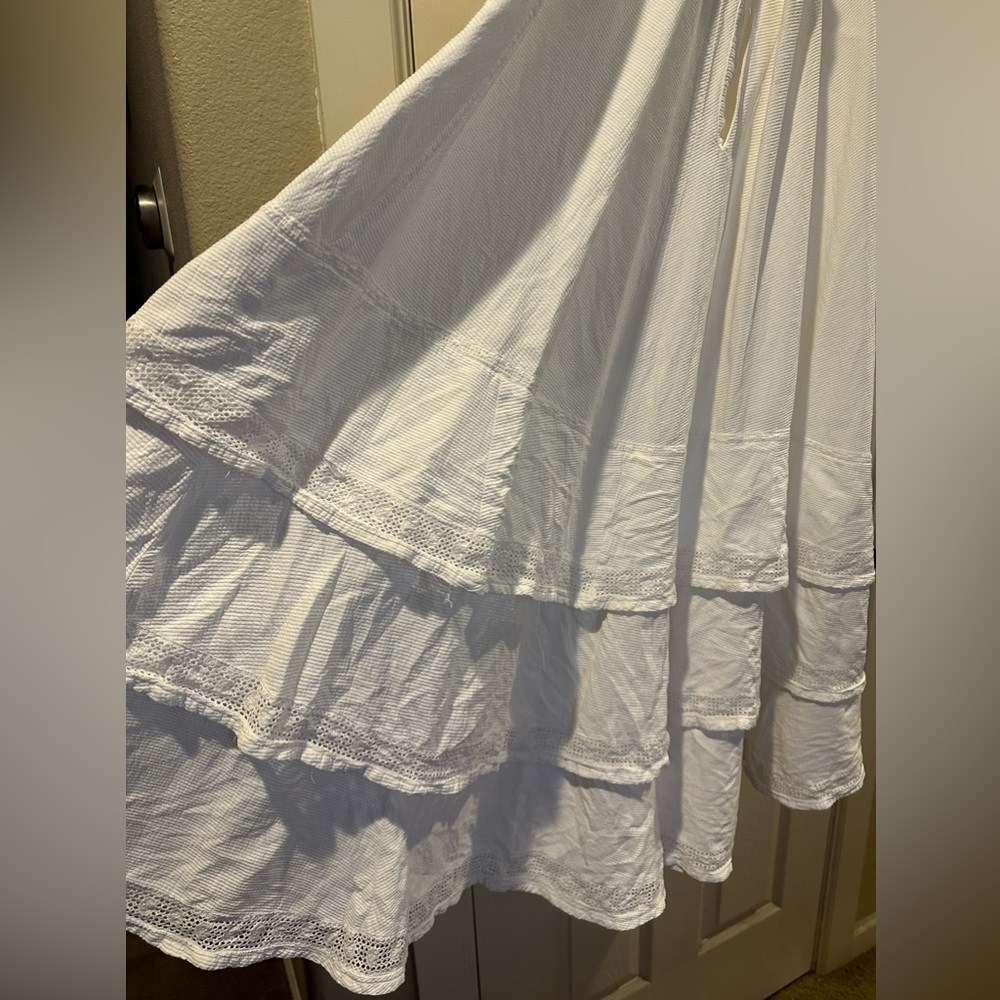 Antique Early 1900’s Edwardian Heavy Cotton Ruffled Skirt SO UNIQUE